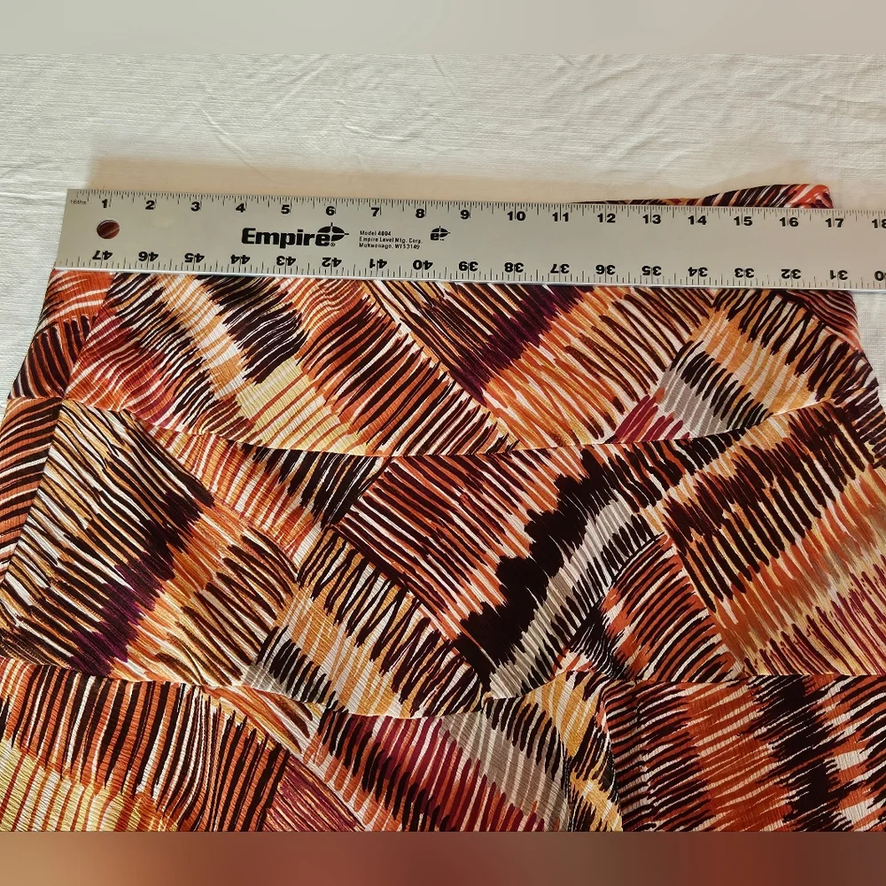 Hearts Of Palm Geometric Multicolor Midi‎ Skirt Size 12